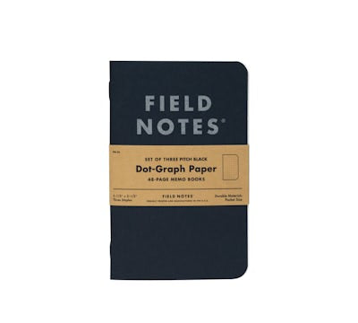 Field Notes Pitch Black Dot Graph Memo Book 3 Pack