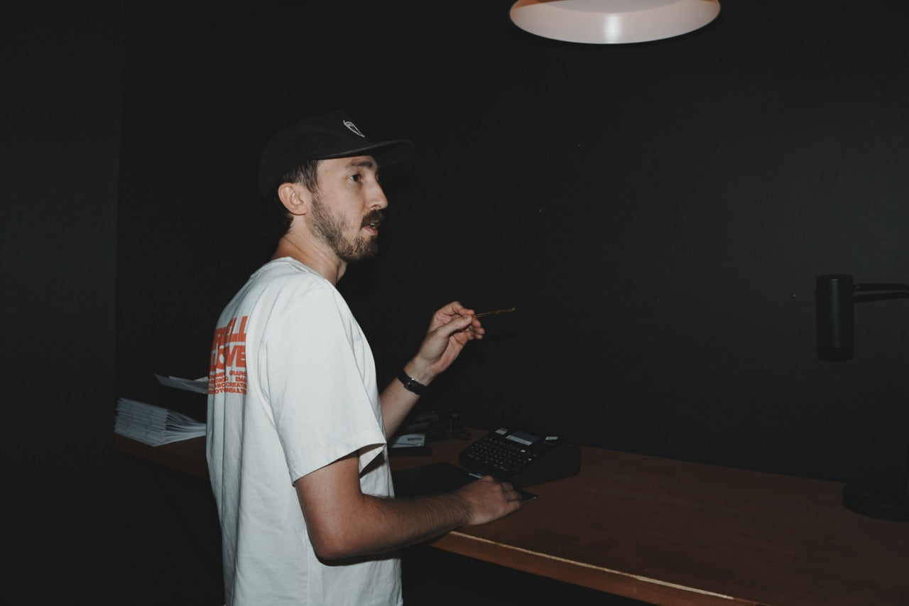 Fairwell Collective team member smiling while discussing brand strategy